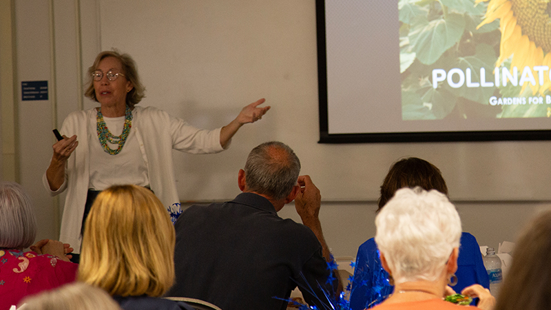 Dr. Gail Hansen delivers a seminar on pollinator friendly landscape designs.