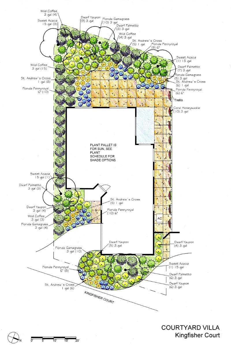 The Villages Native Plant Landscaping Plans Kingfisher Court