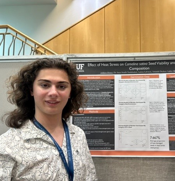 High school student Ashkon Shirazi supported by The Student Science Training Program, participated in Nadakuduti lab research, and presented a poster in the research symposium organized by Center for Precollegiate Education and Training at the University of Florida, Gainesville.