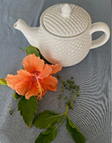 tea pot and flower