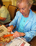 Peeling Vegetables, Photo by Lesley Fleming