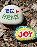 Painted stones. Photo by S. Farmer & Sowing the Seeds.com