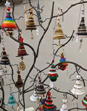 Tree shaped ornaments. Photo by N. Ellis, Kathies Button Crafts, NaptimeButtons, Sweet Silly Sara & KE’s Buttons and Beads