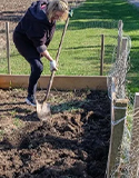 preparing soil in raised beds, Photo by Sustain my Cooking Habit & D. Relf